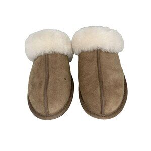 UGG Womens Scuffette II Suede Sheepskin Slipper US sz 8 Chestnut